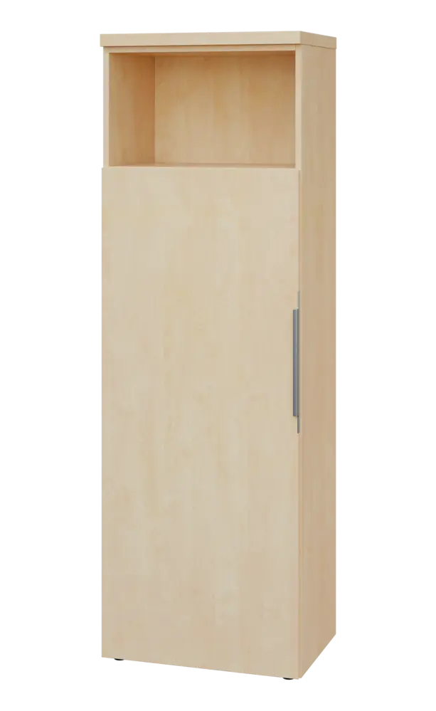 SIN 5 - 6DN kancelářská skříň, 1-dveřová/nika, levá, 1820x600x400, bříza světlá